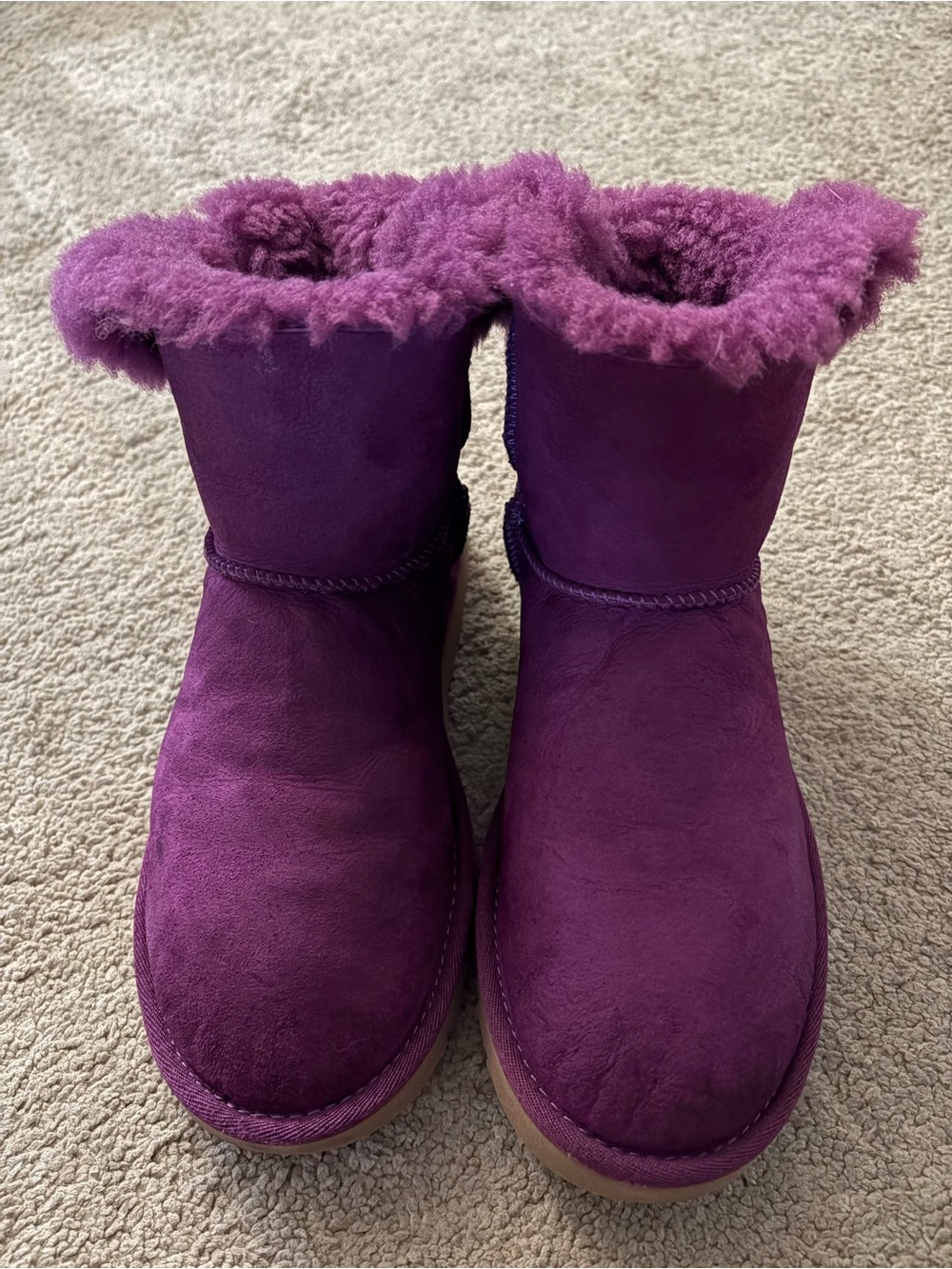 UGG Classic Short Shearling Boots in Vibrant Purple